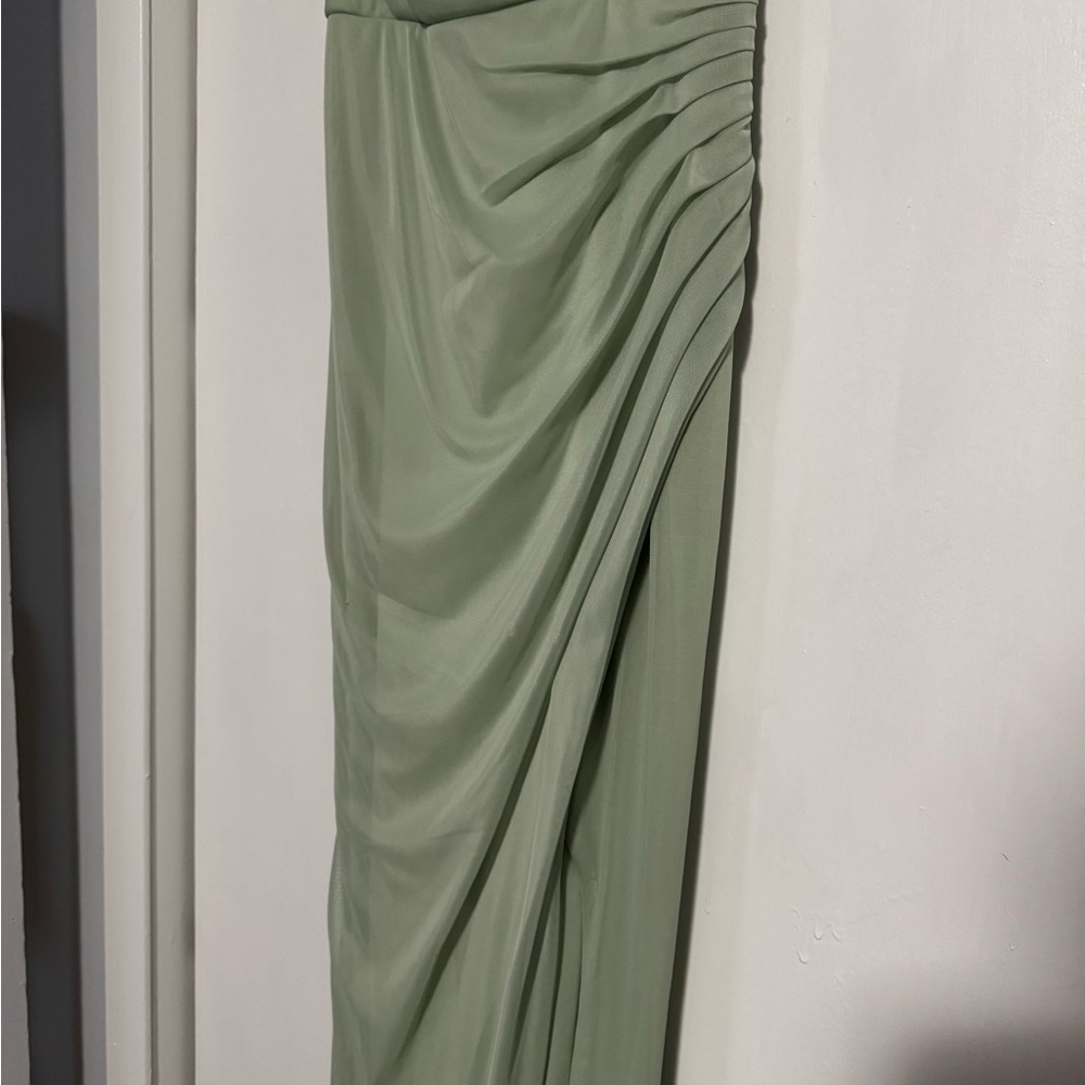 Azazie Dusty Sage Bridesmaid Dress - Picture 5 of 9